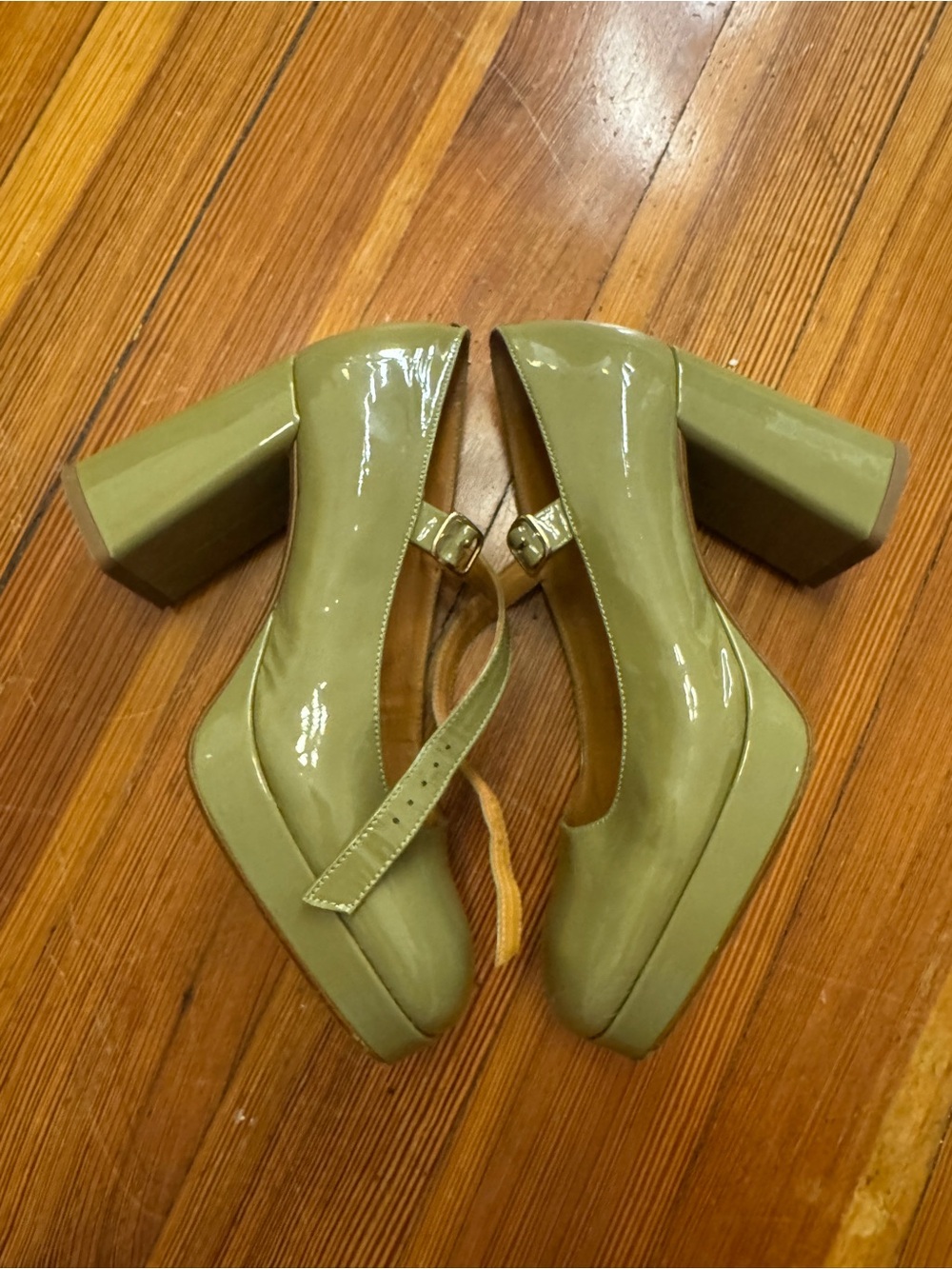 Sézane Georgia Mary Janes in Pistachio Size 38/US 7 - Picture 8 of 8